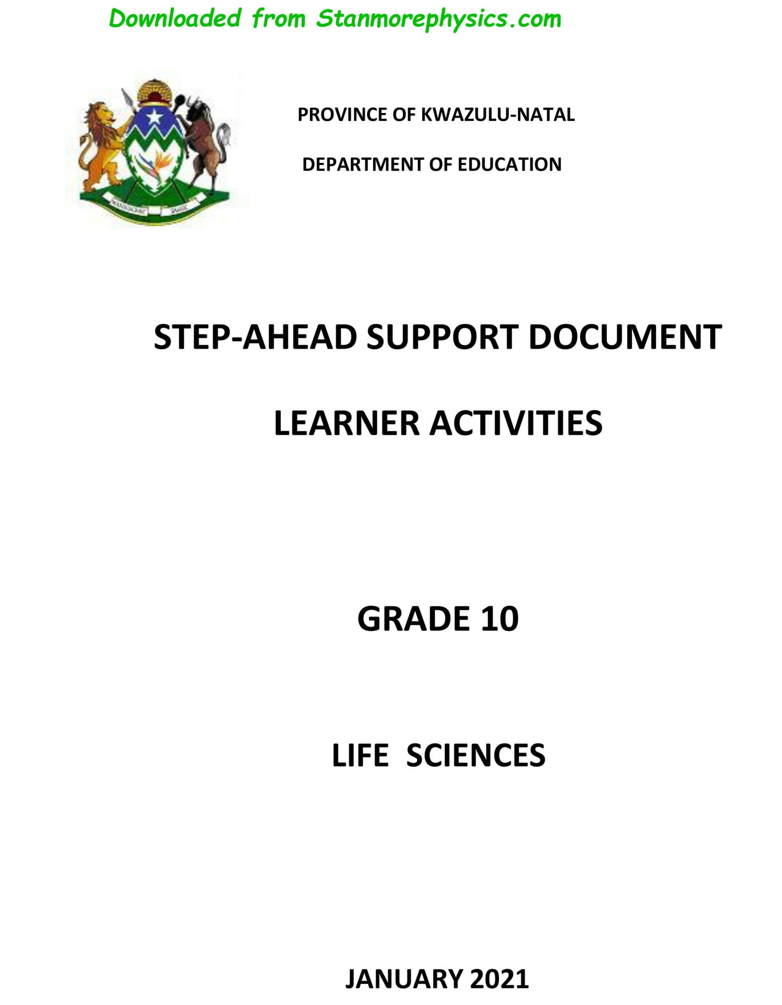 Life Science(Grade 10) | STANMORE Secondary